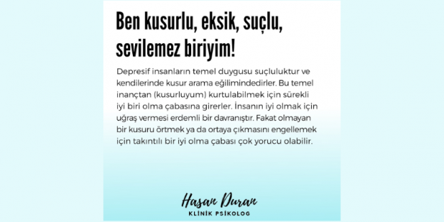 suçluluk duygusu ve depresyon